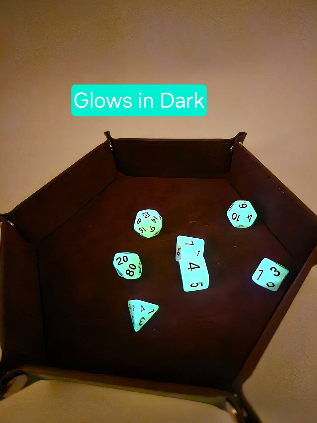 Glow in the Dark Dice Set | 7-Piece Polyhedral RPG Mystery Loot