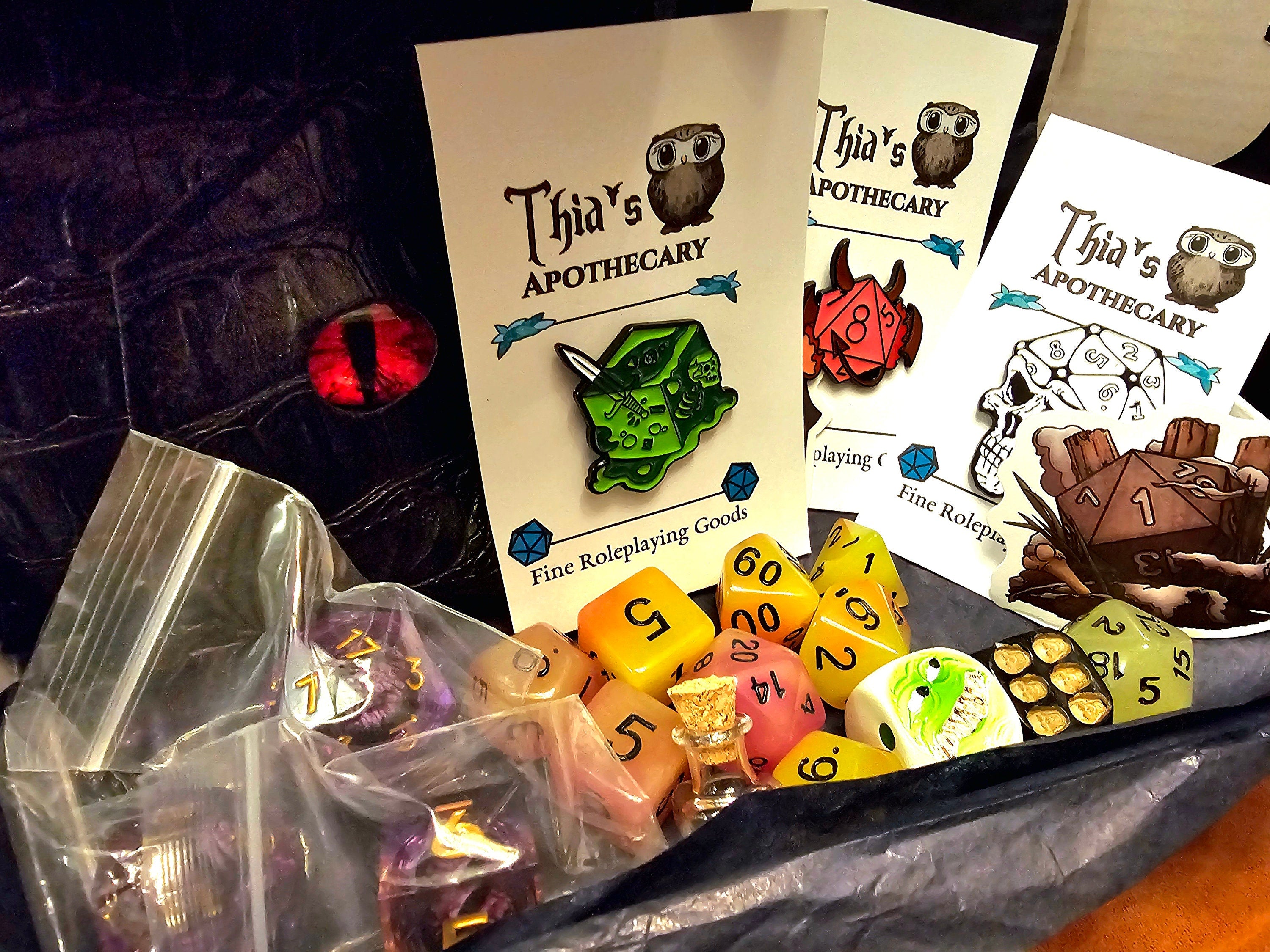 Gothic Horror Mystery Box: Curse of Strahd Dice Set | TTRPG Loot | Glow Dice