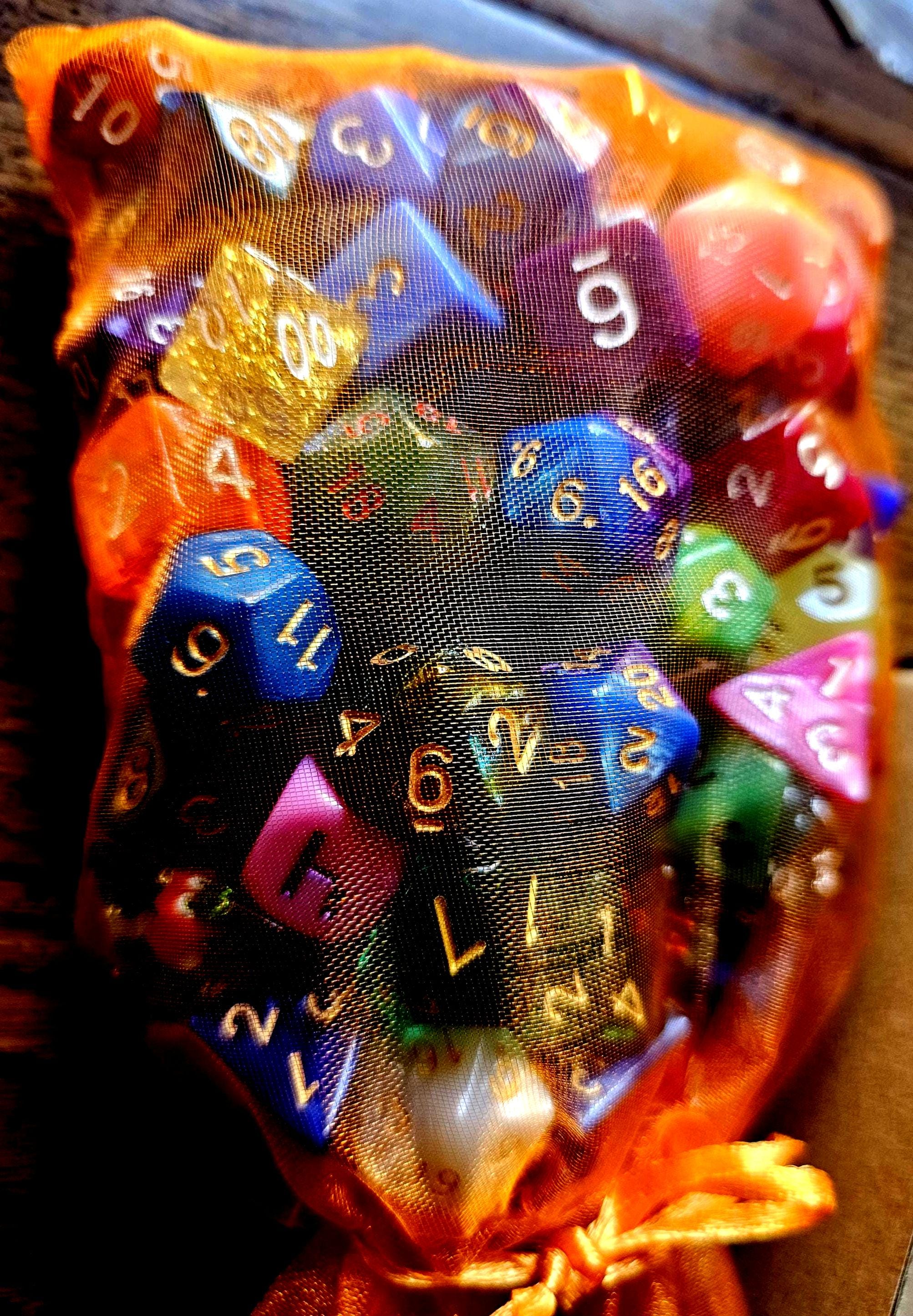 50 Piece Polyhedral Dice Set: Bulk Mystery DnD Dice for DM Gift, Pathfinder