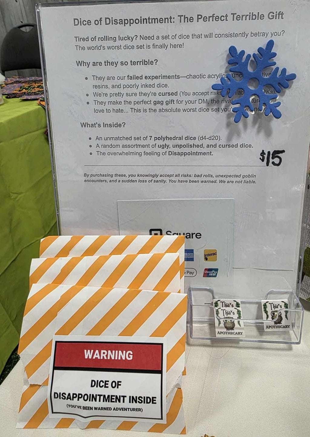 Dice of Disappointment: Cursed Mystery Dice Set, Funny Gag Gift