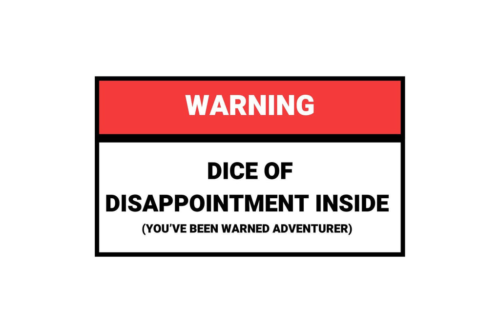 Dice of Disappointment: Cursed Mystery Dice Set, Funny Gag Gift