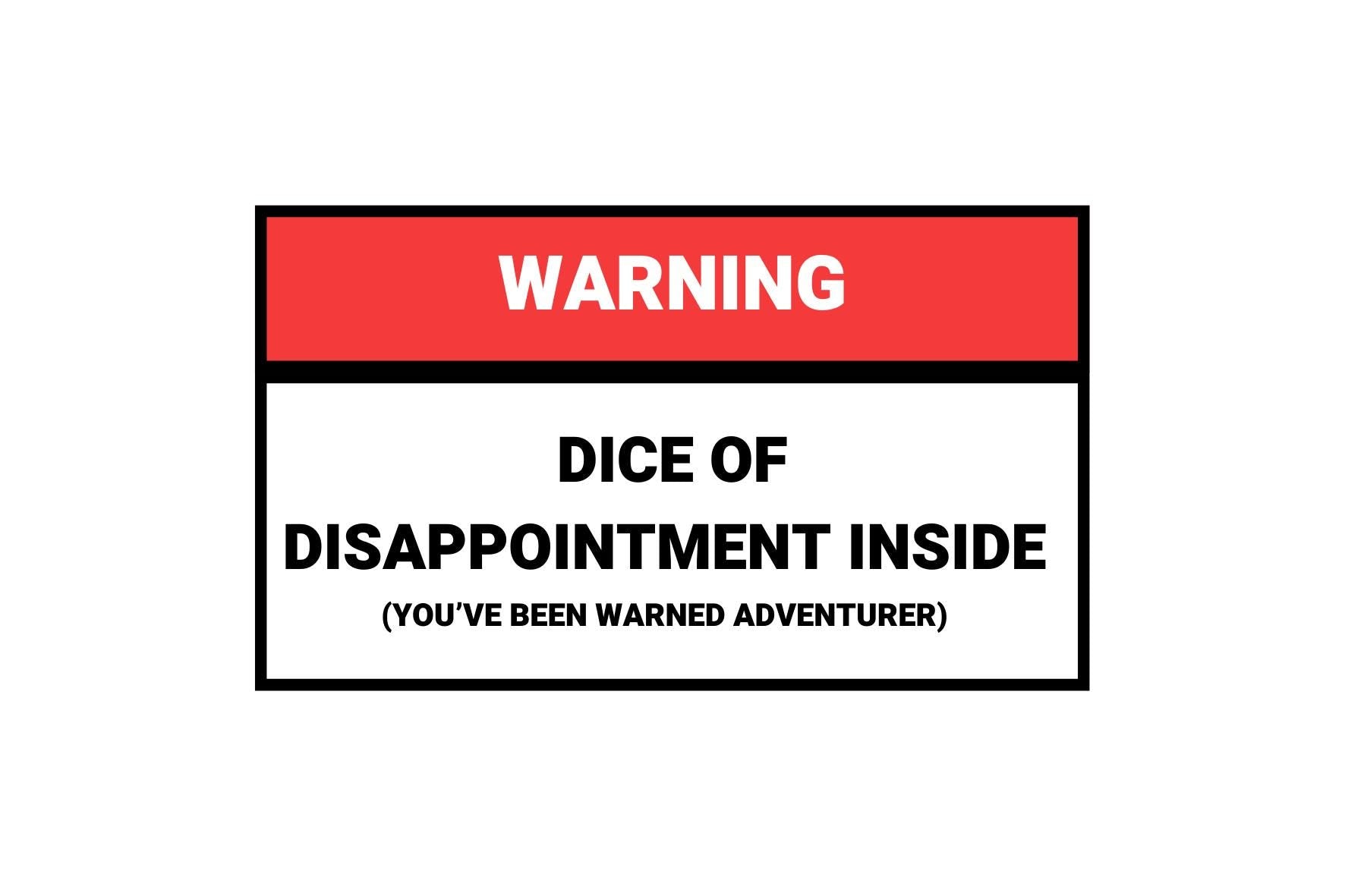 Dice of Disappointment: Cursed Mystery Dice Set, Funny Gag Gift