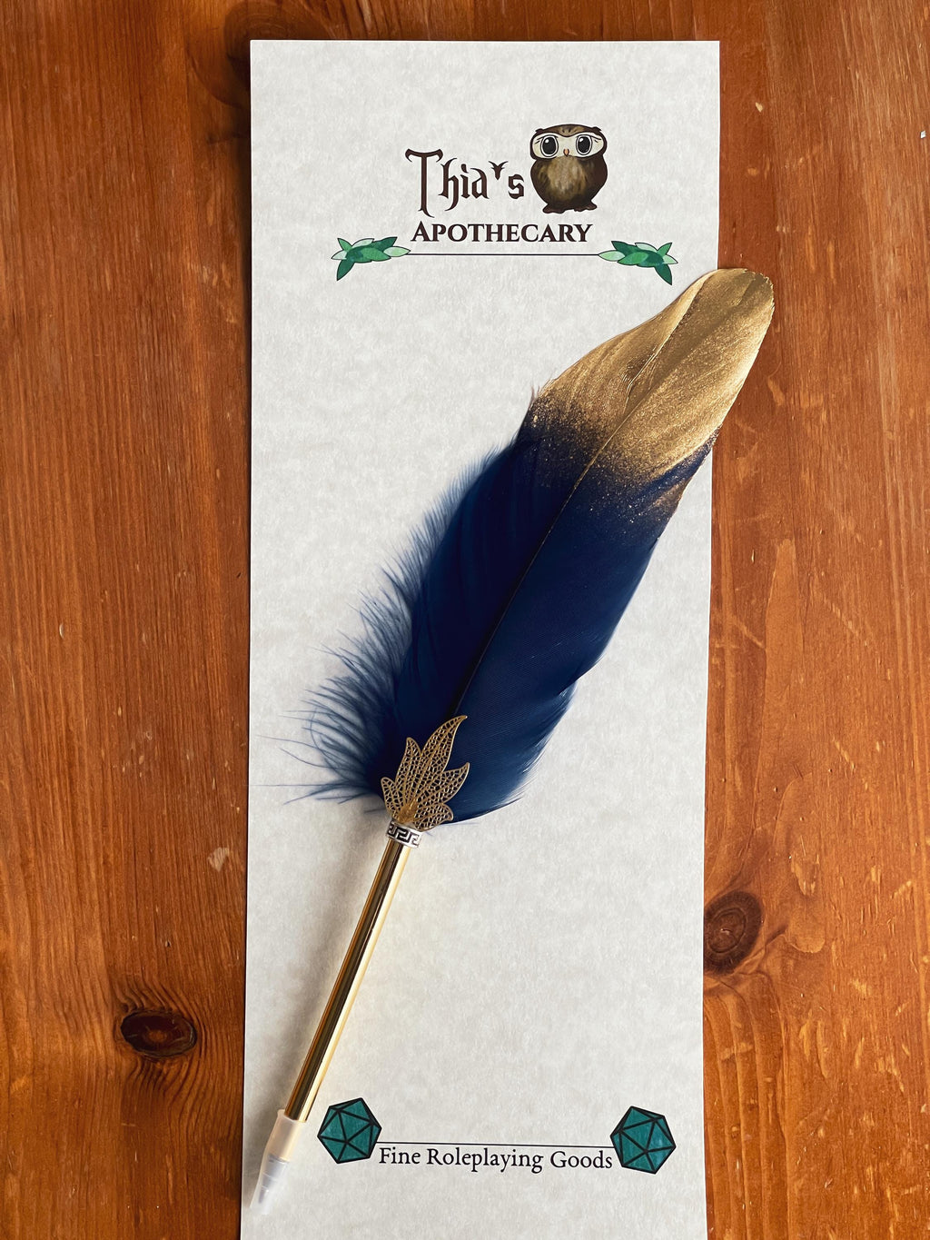 Wizard DND Gift Set | Mystery Dice with Feather Pen & Arcane Diploma | RPG Starter