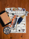 Wizard DND Gift Set | Mystery Dice with Feather Pen & Arcane Diploma | RPG Starter