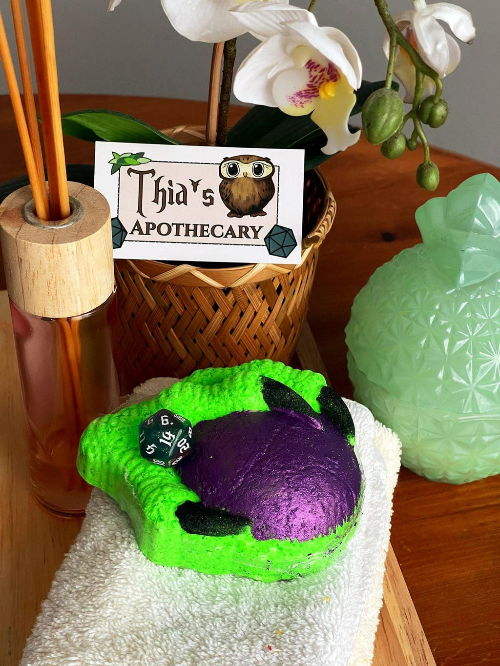 D20 Dice Bath Bomb | Dragon Claw Orb, Gamer Gift