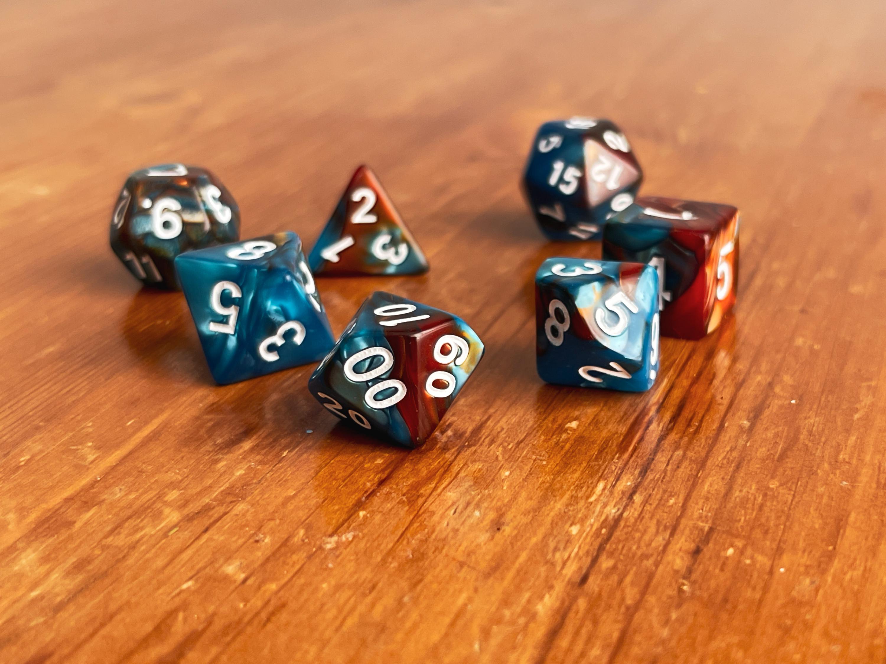 Mystery Dice Set of 7| Roll for Initiative for DnD, Daggerheart, Pathfinder, CoC ...