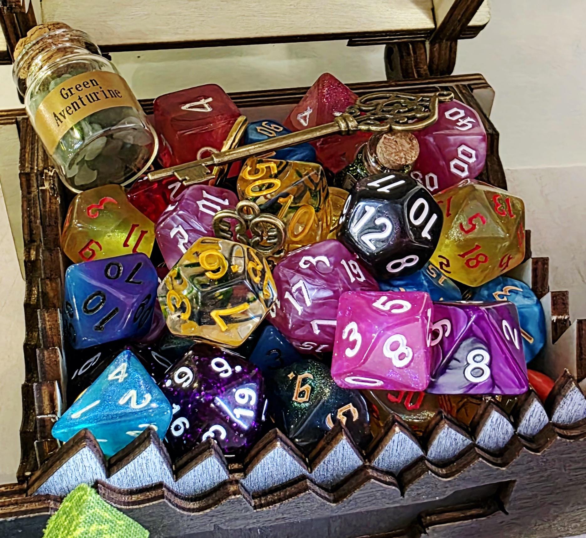 50 Piece Mystery Dice Scoop: Bulk Polyhedral DnD Dice Set, DM Gift, Pathfinder & Daggerheart